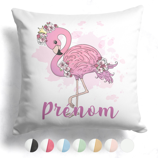 Customized two-tone Pillow - Pink flamingo