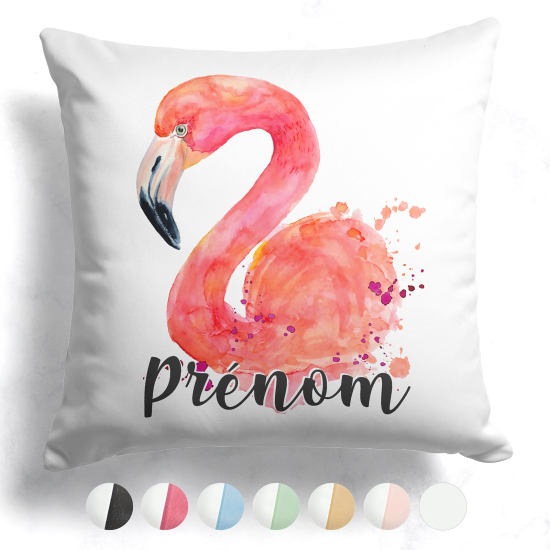 Customized two-tone Pillow - Pink flamingo