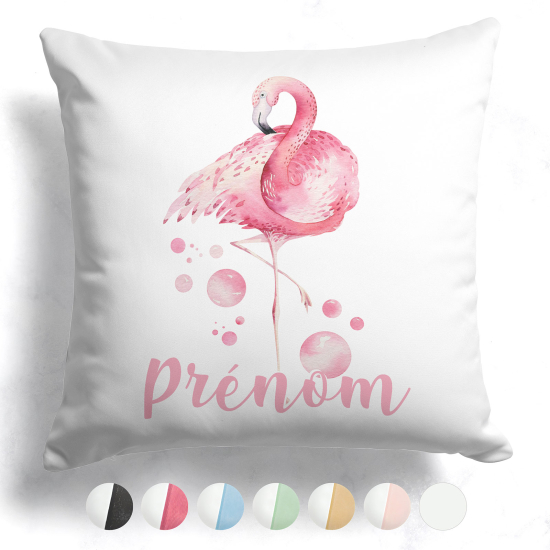 Customized two-tone Pillow - Pink flamingo