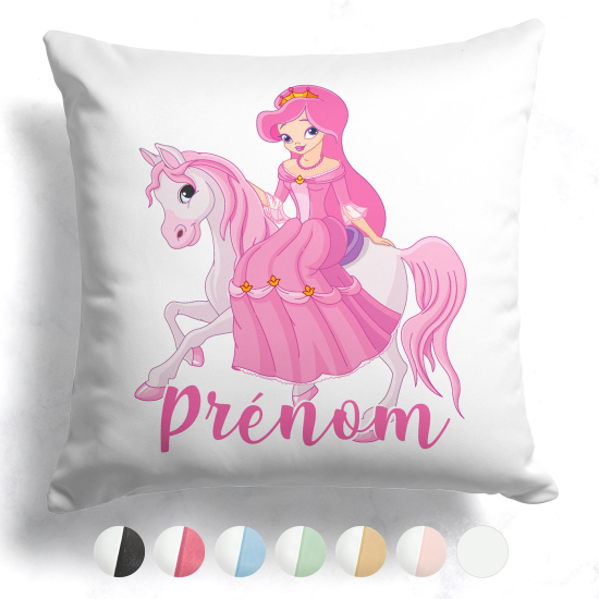 Customized two-tone Pillow - Princess on horseback