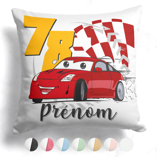 Customized two-tone Pillow - Racing car