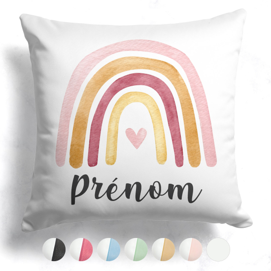 Customized two-tone Pillow - Rainbow heart