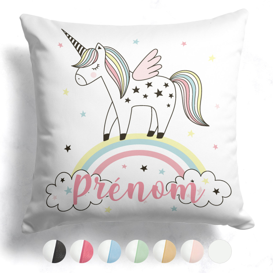 Customized two-tone Pillow - Rainbow Unicorn