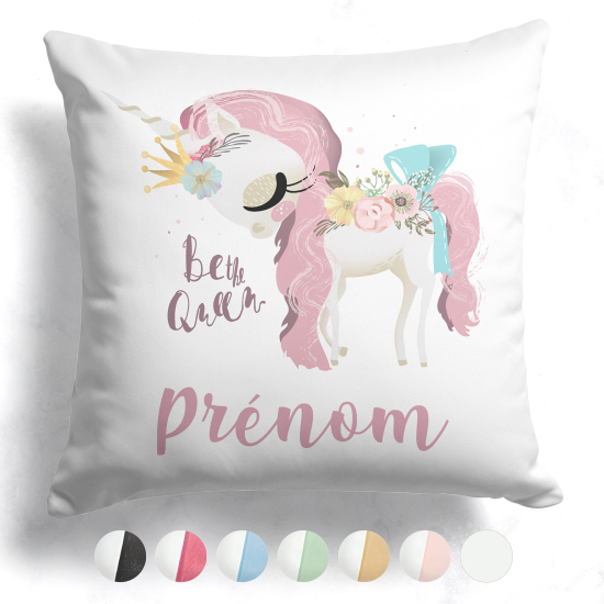 Customized two-tone Pillow - Unicorn be the queen