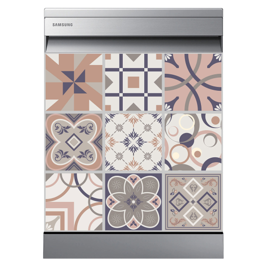 Dishwasher Sticker - Cement tiles