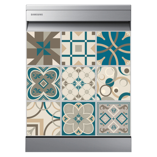 Dishwasher Sticker - Cement tiles