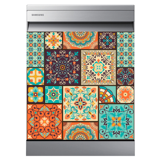 Dishwasher Sticker - Cement tiles