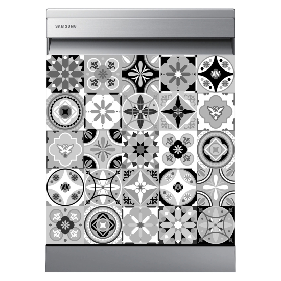 Dishwasher Sticker - Cement tiles