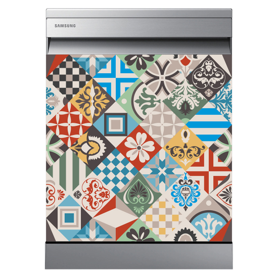 Dishwasher Sticker - Cement tiles