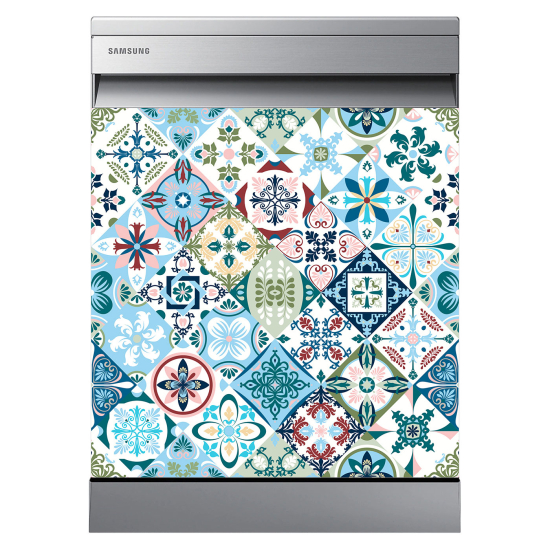 Dishwasher Sticker - Cement tiles