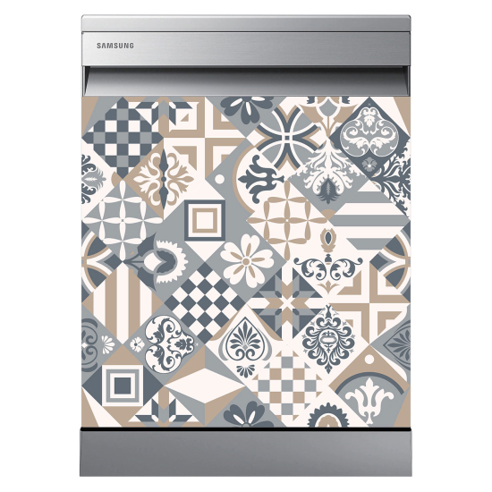 Dishwasher Sticker - Cement tiles