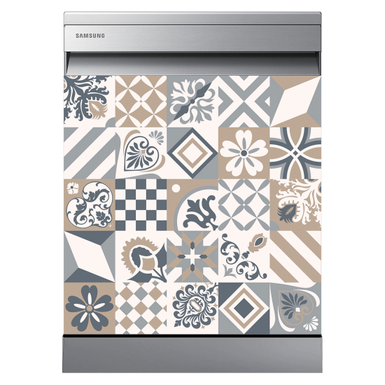 Dishwasher Sticker - Cement tiles