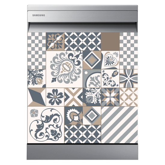 Dishwasher Sticker - Cement tiles