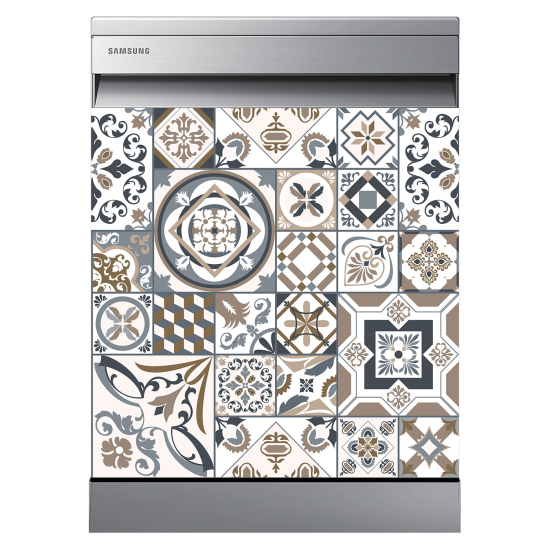 Dishwasher Sticker - Cement tiles