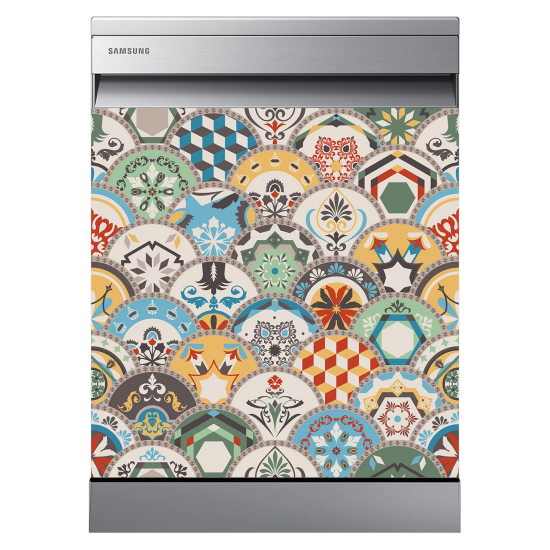 Dishwasher Sticker - Cement tiles