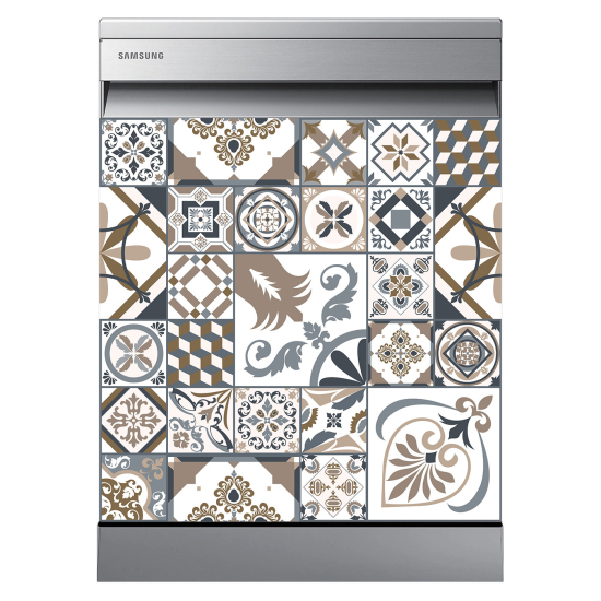 Dishwasher Sticker - Cement tiles