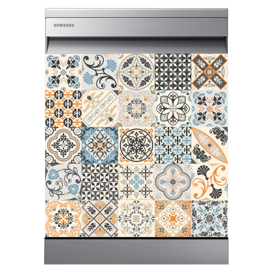 Dishwasher Sticker - Cement tiles