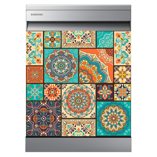 Dishwasher Sticker - Cement tiles