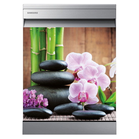 Dishwasher Sticker - Orchid Pebbles