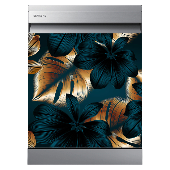 Dishwasher Sticker - Tropical flowers