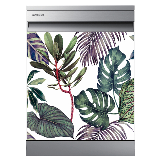 Dishwasher Sticker - Tropical leaves