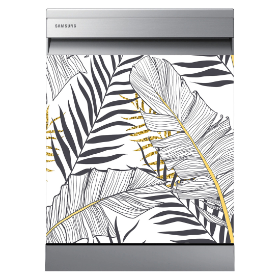 Dishwasher Sticker - Tropical leaves