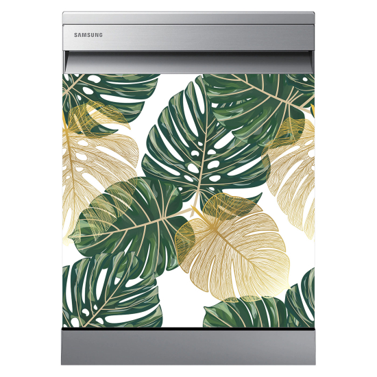 Dishwasher Sticker - Tropical leaves