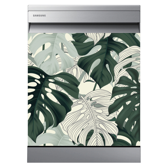 Dishwasher Sticker - Tropical leaves