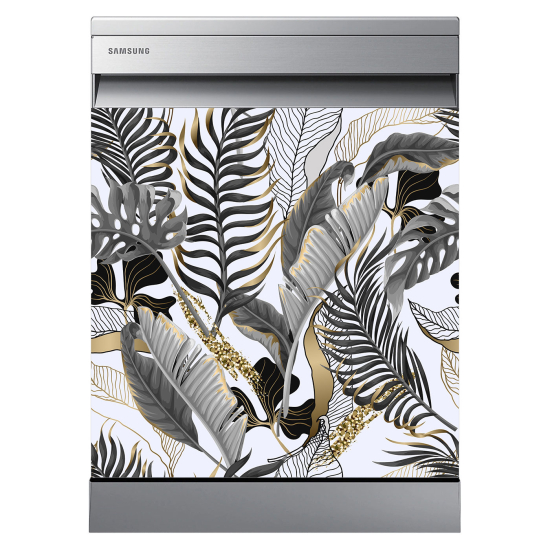 Dishwasher Sticker - Tropical leaves