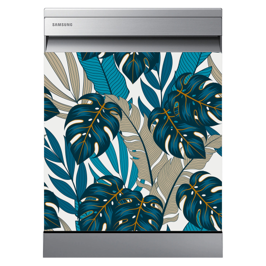 Dishwasher Sticker - Tropical leaves