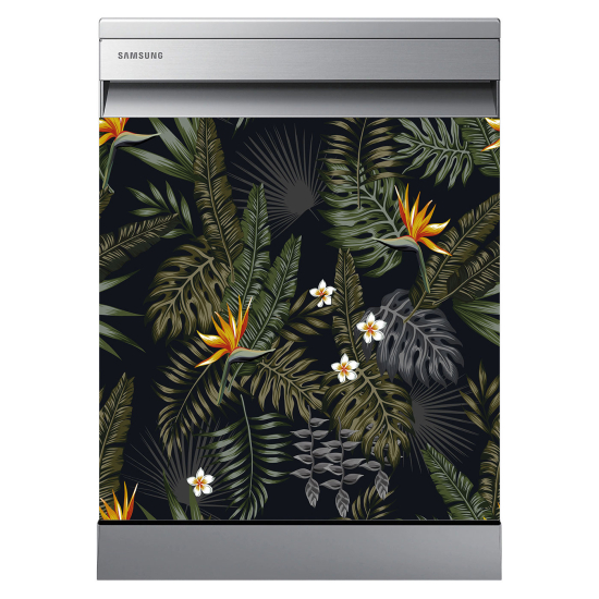 Dishwasher Sticker - Tropical leaves