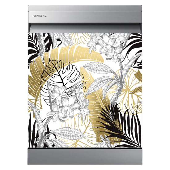 Dishwasher Sticker - Tropical leaves