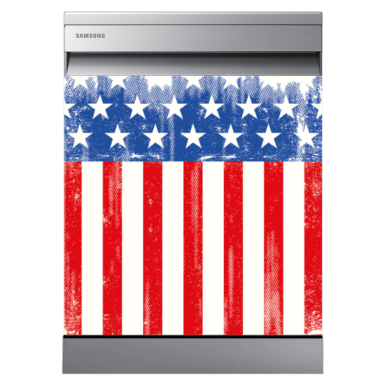 Dishwasher Sticker - USA Flag