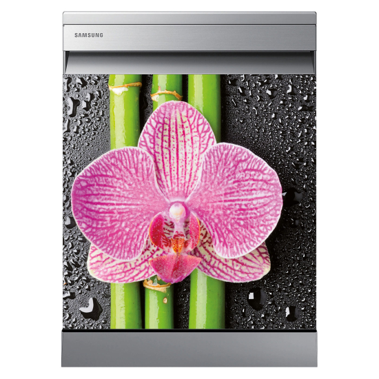 Dishwasher Sticker - Zen Bamboo Orchid