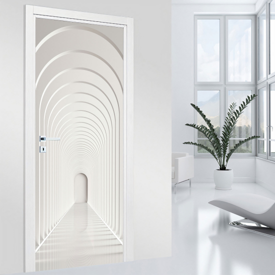 Door Sticker - Decal - Arched Corridor