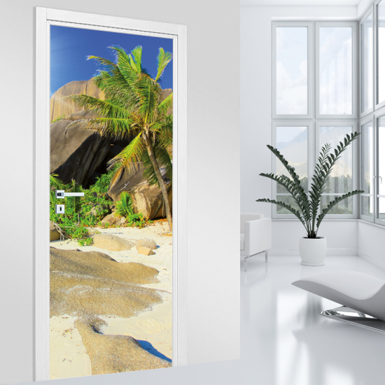 Door Sticker - Decal - Beach