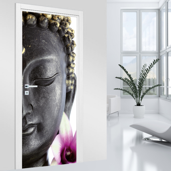 Door Sticker - Decal - Buddha Zoom