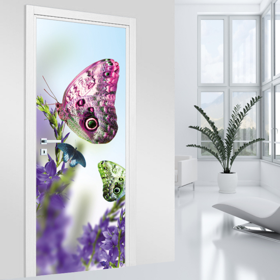 Door Sticker - Decal - Butterflies