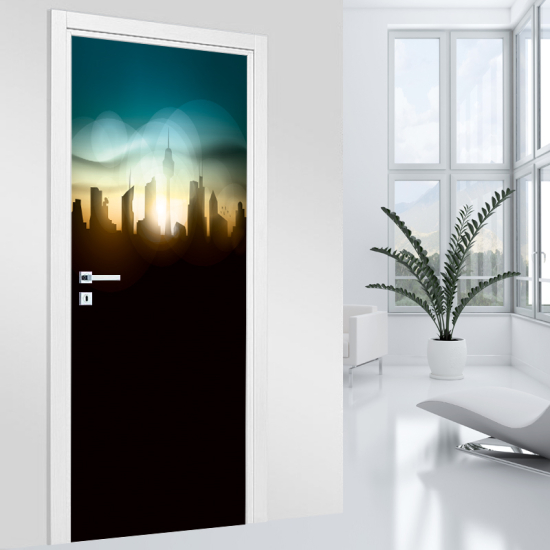 Door Sticker - Decal - City