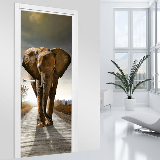 Door Sticker - Decal - Elephant