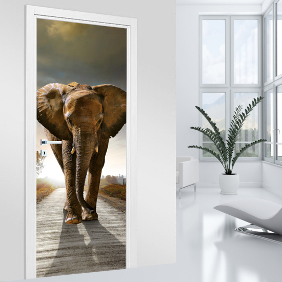 Door Sticker - Decal - Elephant