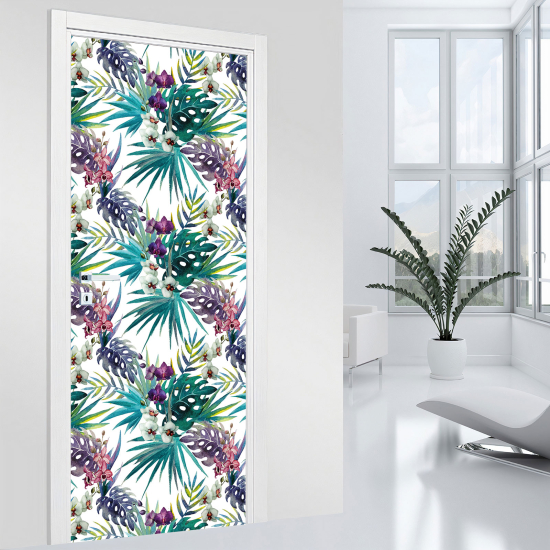 Door Sticker - Decal - Flowers