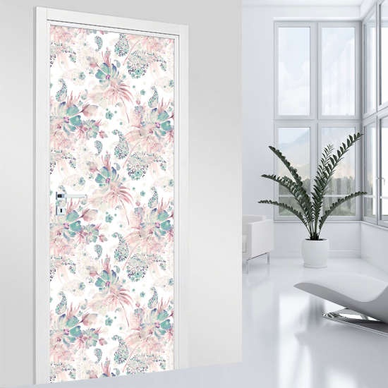 Door Sticker - Decal - Flowers