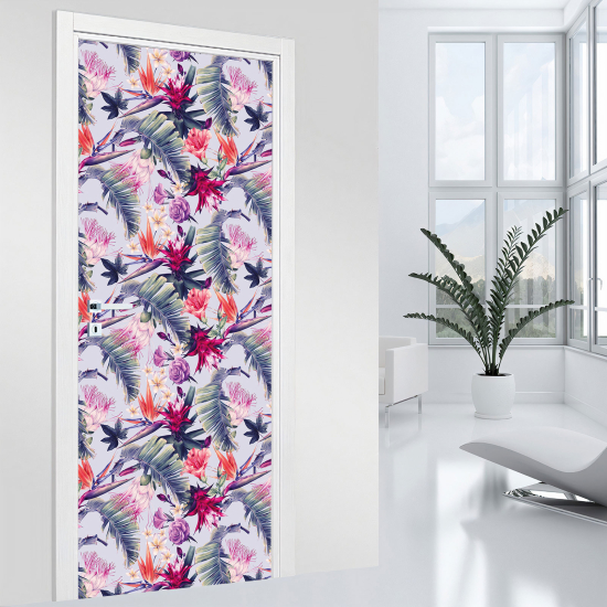 Door Sticker - Decal - Flowers