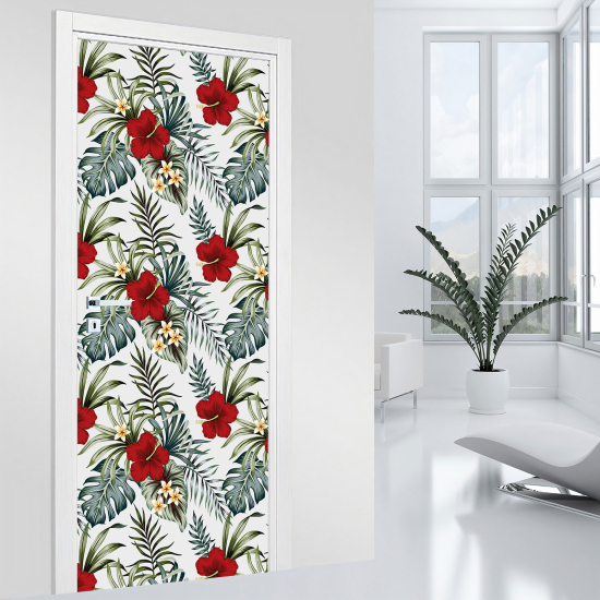 Door Sticker - Decal - Flowers