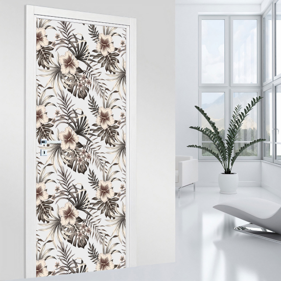 Door Sticker - Decal - Flowers