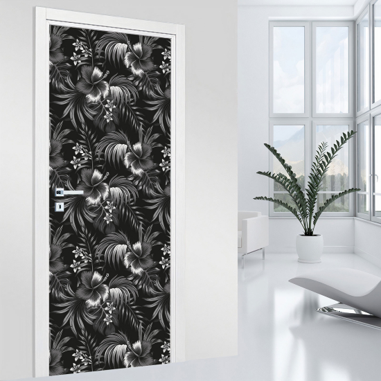 Door Sticker - Decal - Flowers