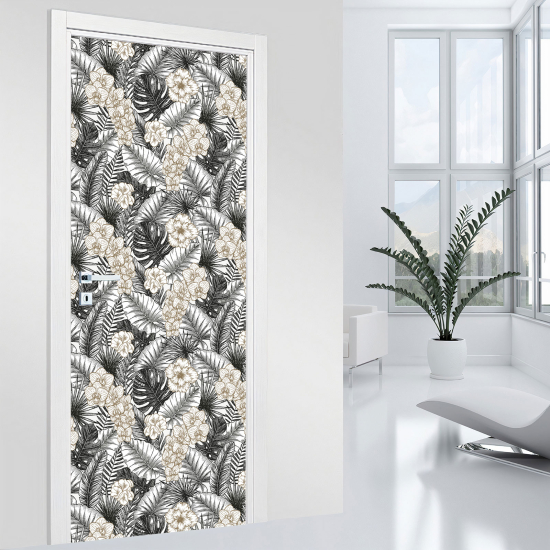 Door Sticker - Decal - Flowers