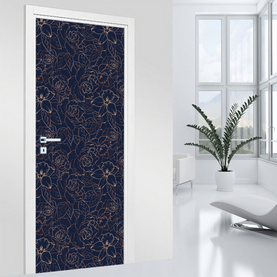 Door Sticker - Decal - Flowers