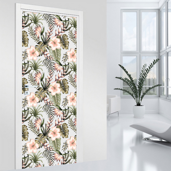 Door Sticker - Decal - Flowers